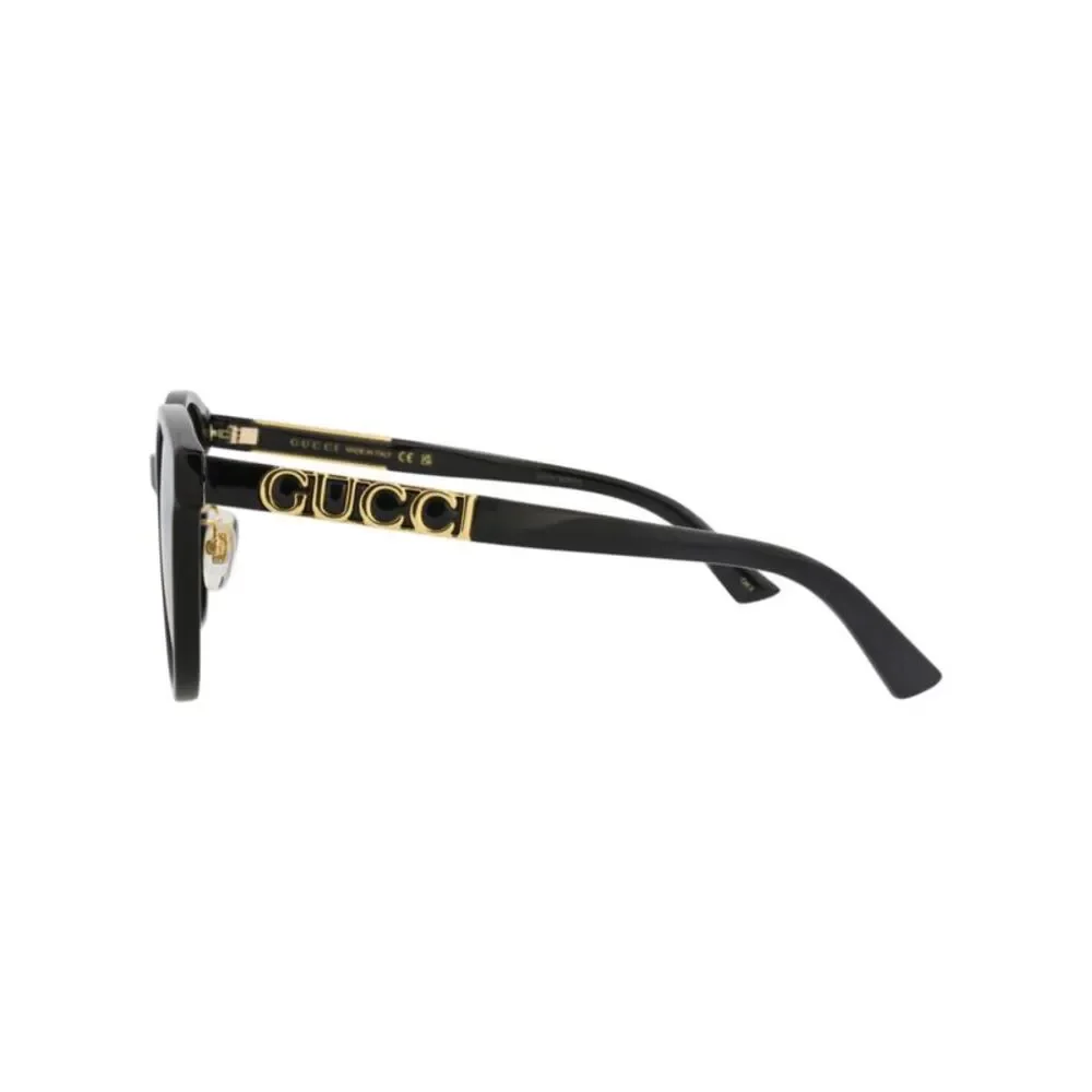 Gucci Round-Frame Acetate Sunglasses Black Womens